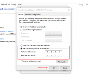 DNS settings