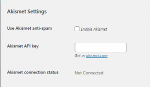 Akismet Settings