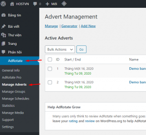 Manage Adverts