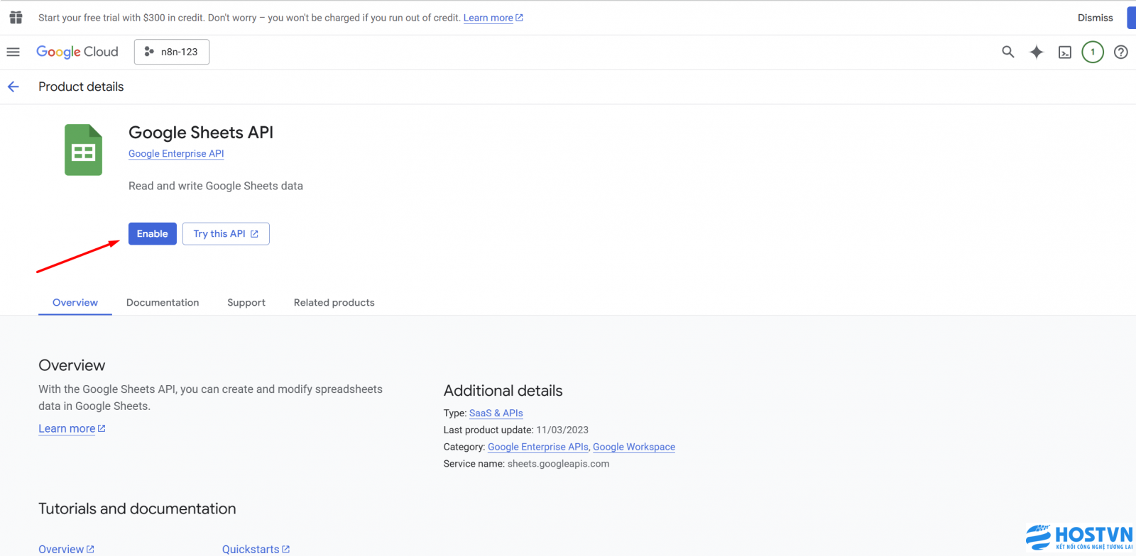 Kết nối n8n với Google Sheets