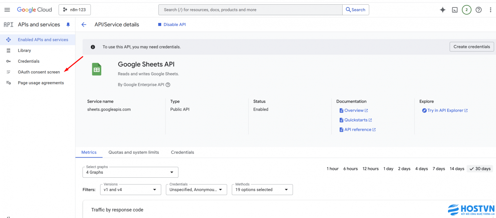 Kết nối n8n với Google Sheets